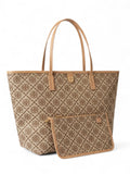 Tory Burch T Monogram zip tote bag Canvas , size 43*30