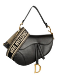 Christian Dior saddle black  + Brand Box , size 25*18