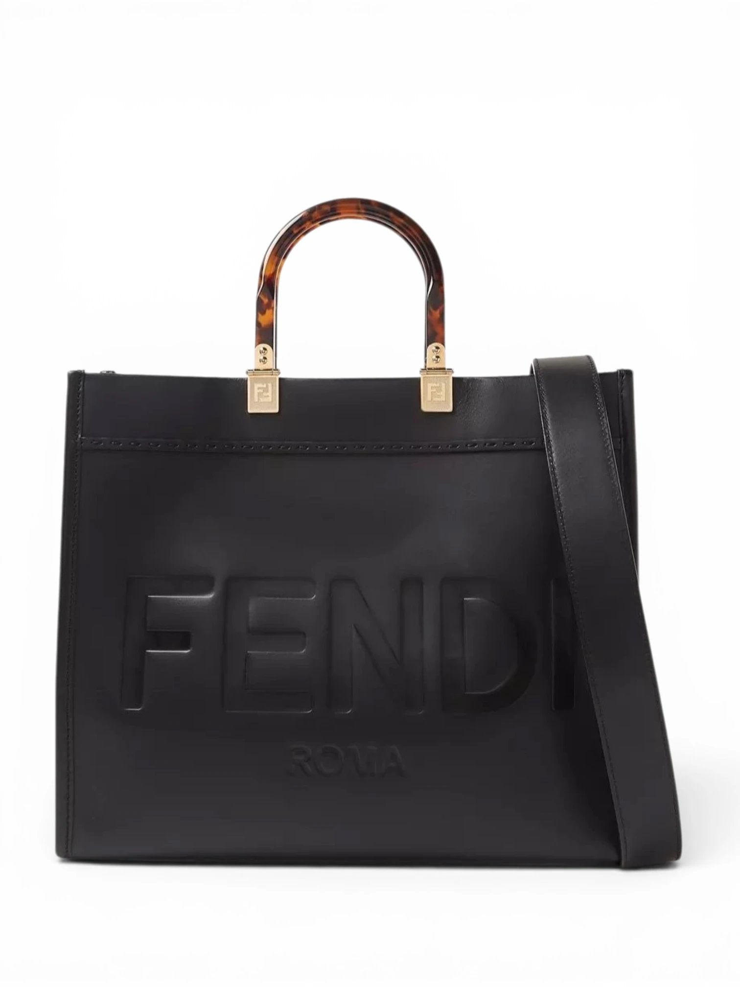 Fendi Noir M Sunshine Shopper Cabas tote , size 35*31