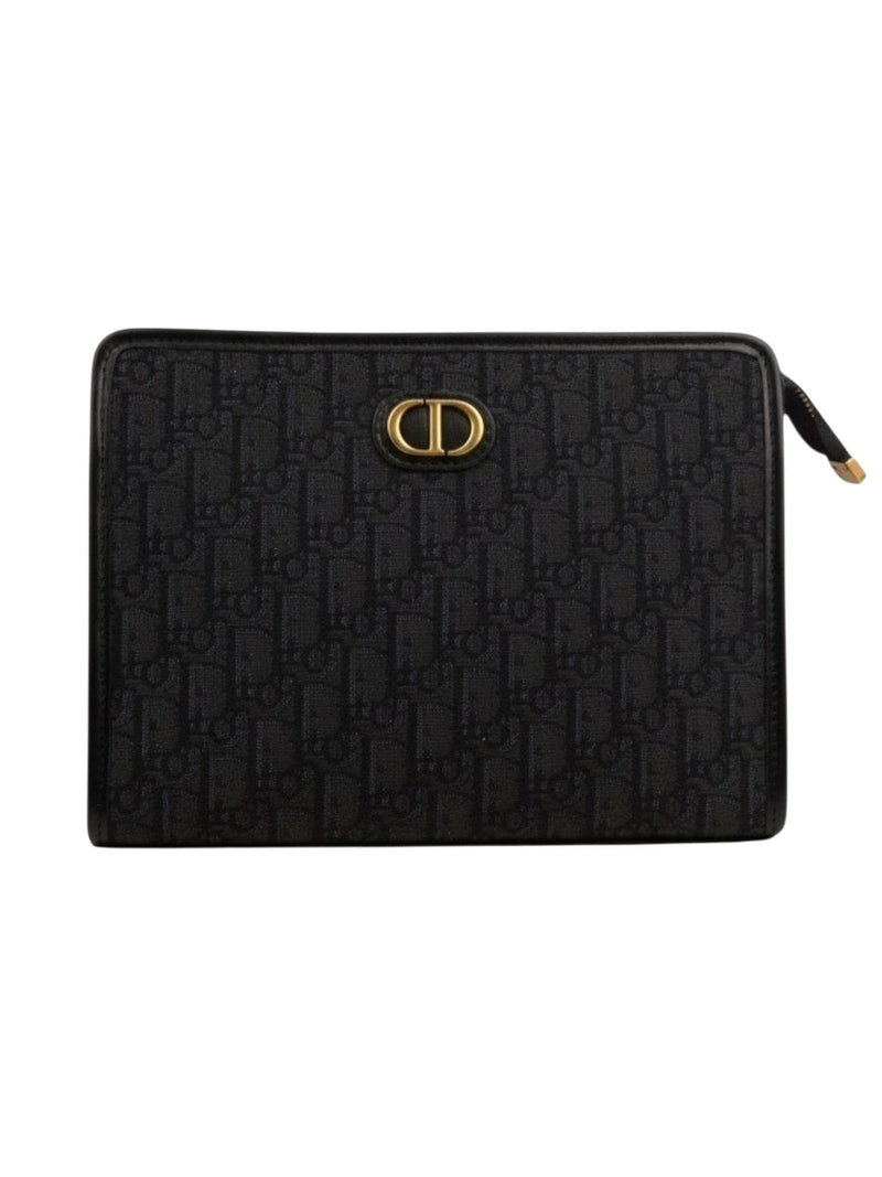 Christian Dior Clutch Oblique 30 Montaigne Pouch  + Brand Box , size 27*20