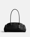 Coach Elongated Satchel Bag - Black Leather