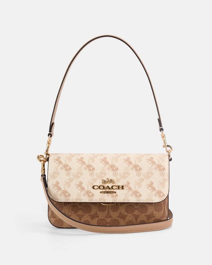 Coach Horse and Carriage Flap Bag - Ivory