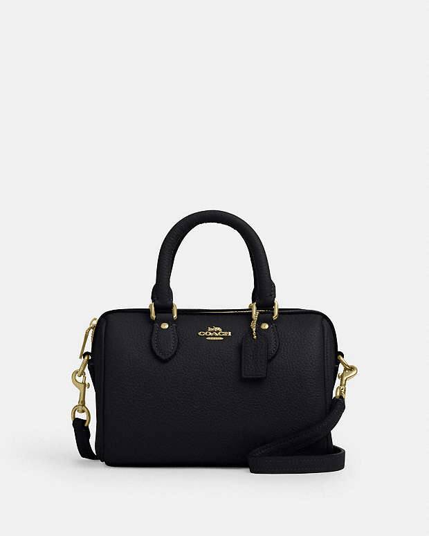Coach Mini Satchel Bag - Black Leather