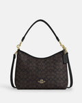 Coach Shoulder Hobo Bag - Brown Signature Canvas