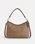 Coach Shoulder Hobo Bag - Cognac Signature Canvas
