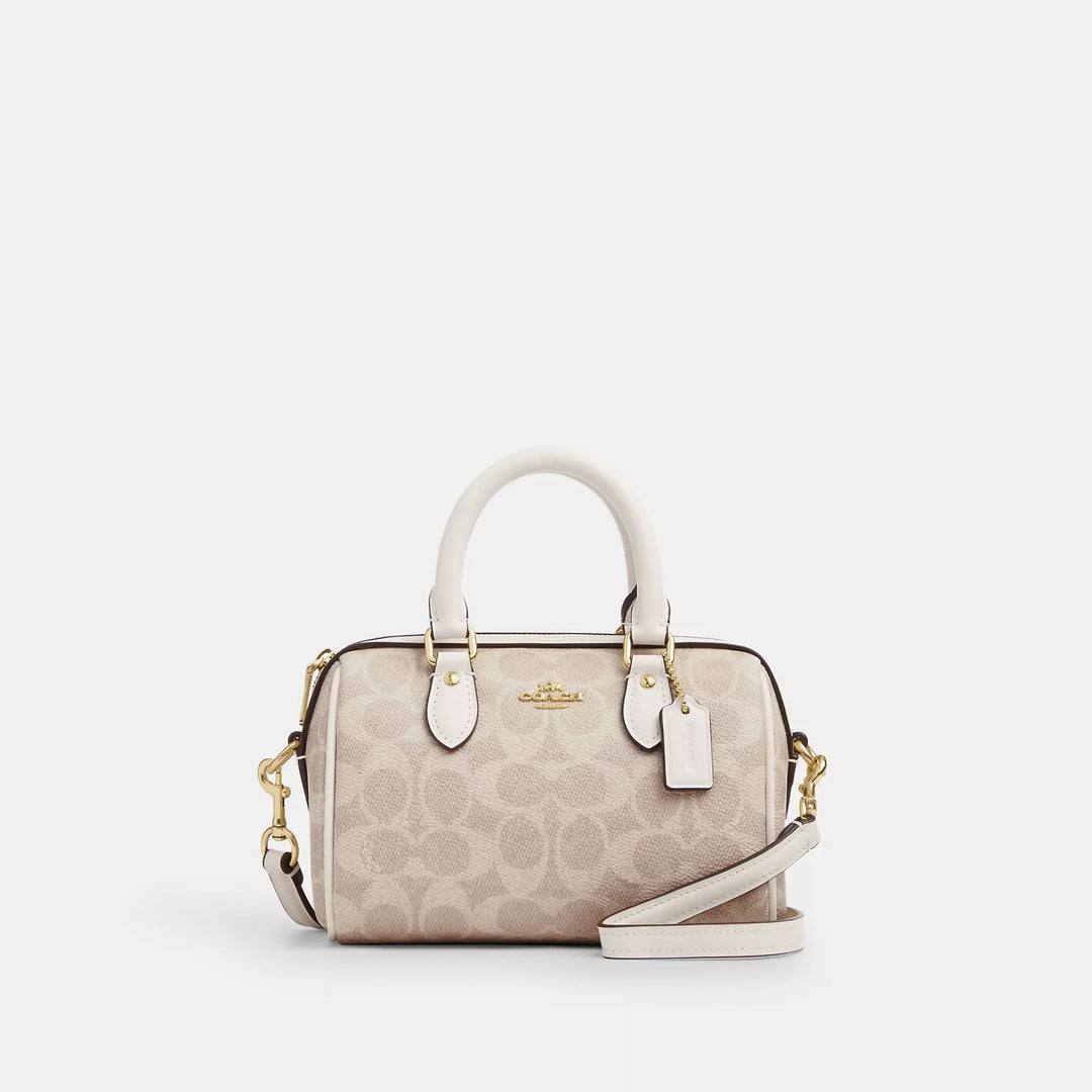Coach Signature Mini Satchel Bag - Ivory