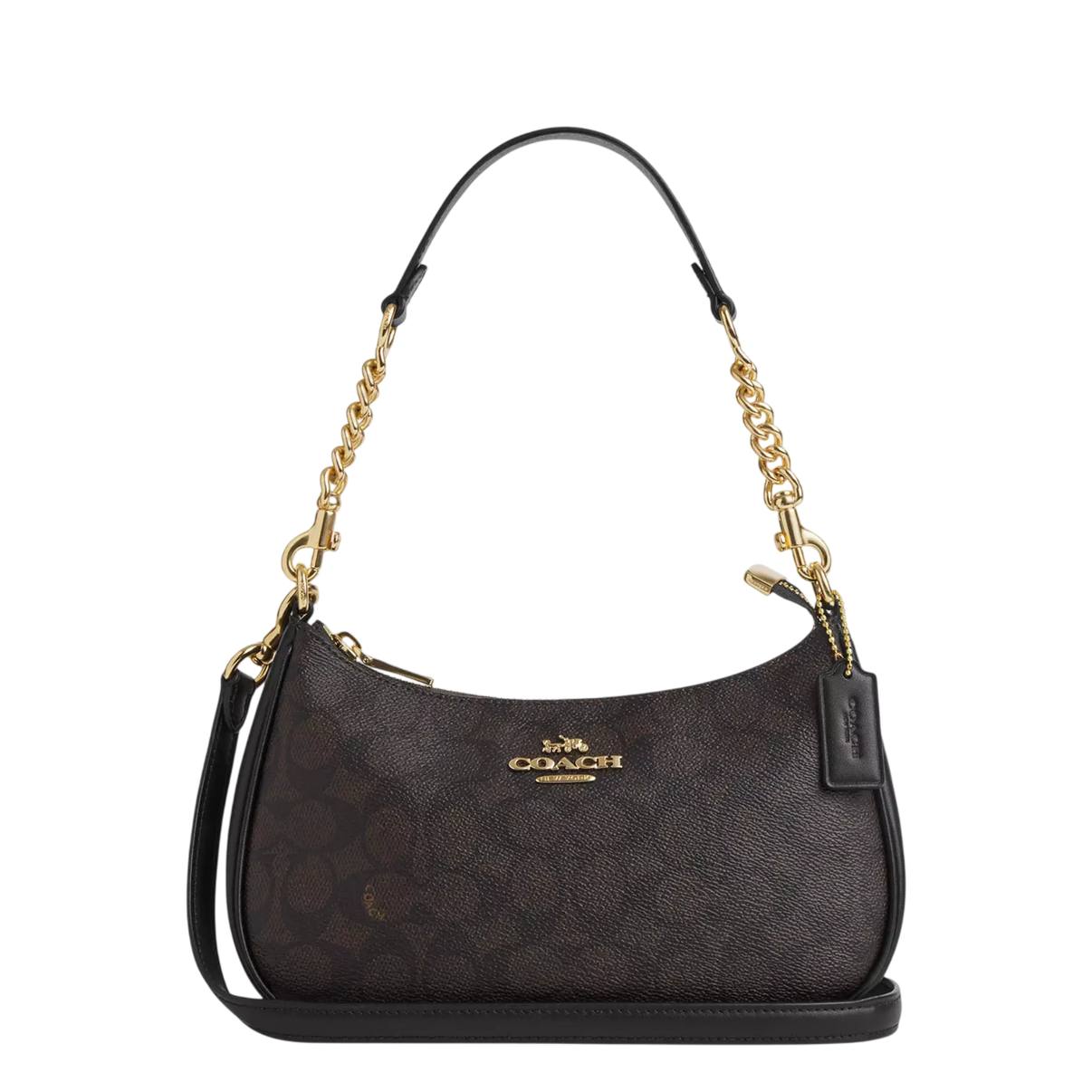 Coach Teri Shoulder Bag - Brown Signature Canvas