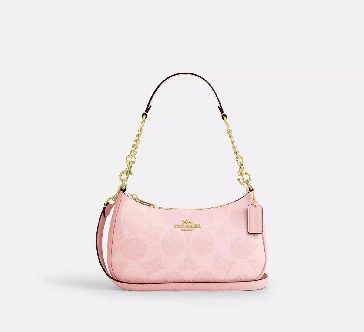 Coach Teri Shoulder Bag - Pink Signature Canvas