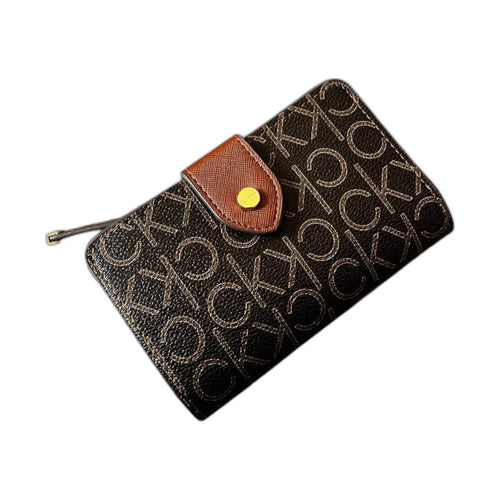 Calvin Klein Monogram Snap Wallet - Calvin Klein Brown wallet (view 2)