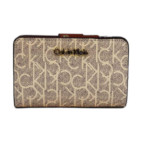 Calvin Klein Monogram Trifold Snap Wallet - Calvin Klein Khaki/Tan wallet