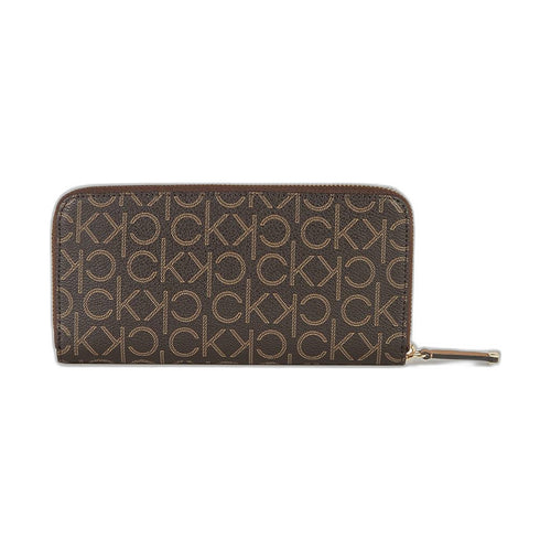 Calvin Klein Monogram Zip-Around Wallet (Brown) - Calvin Klein Brown wallet (view 2)