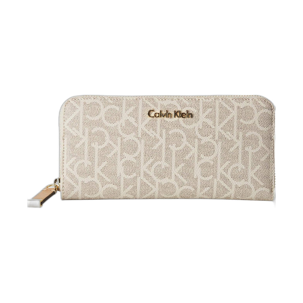 Calvin Klein Monogram Zip-Around Wallet - Calvin Klein Ivory/White wallet