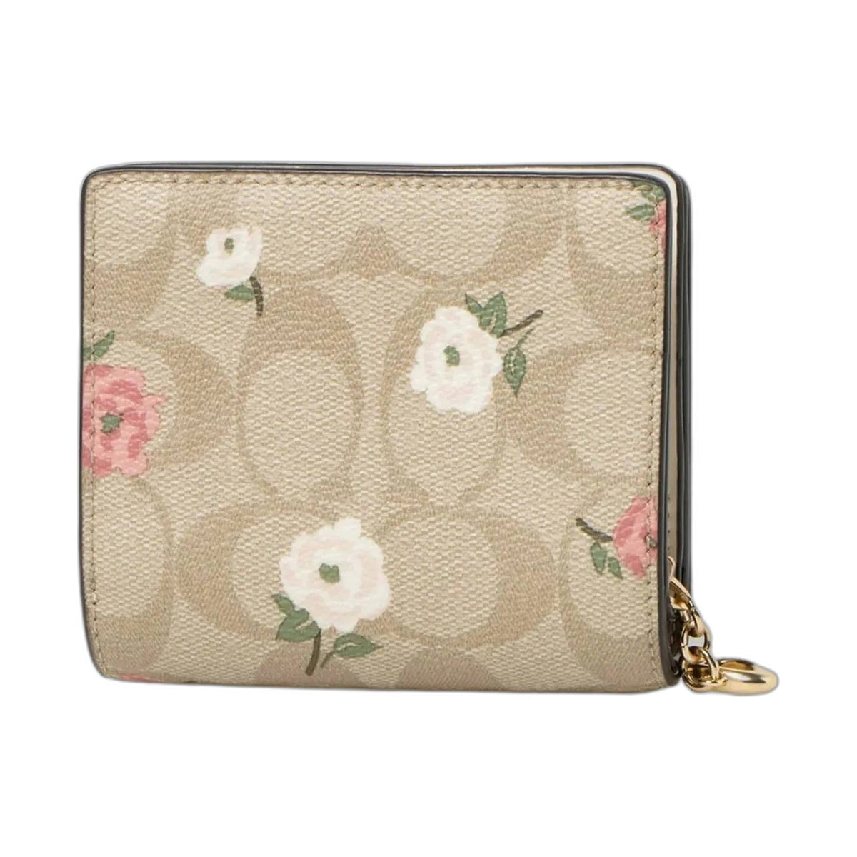 Coach Camellia Print Wallet on Chain - Coach Khaki wallet (view 2)