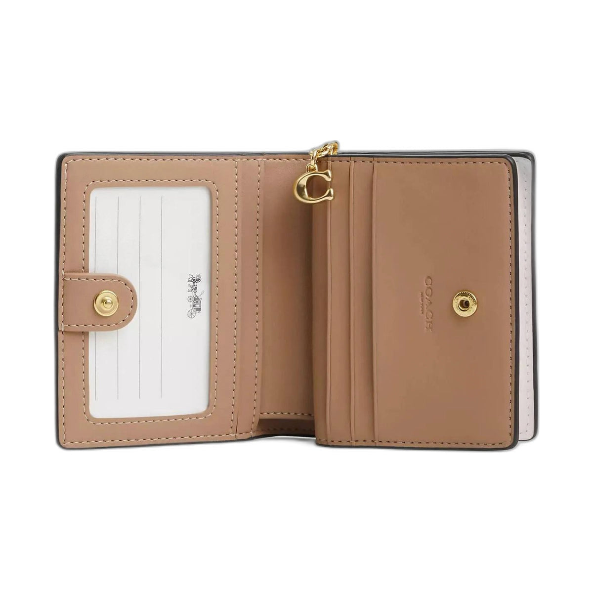 Coach Camellia Print Wallet on Chain - Coach Khaki wallet (view 3)