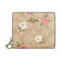 Coach Camellia Print Wallet on Chain - Coach Khaki wallet