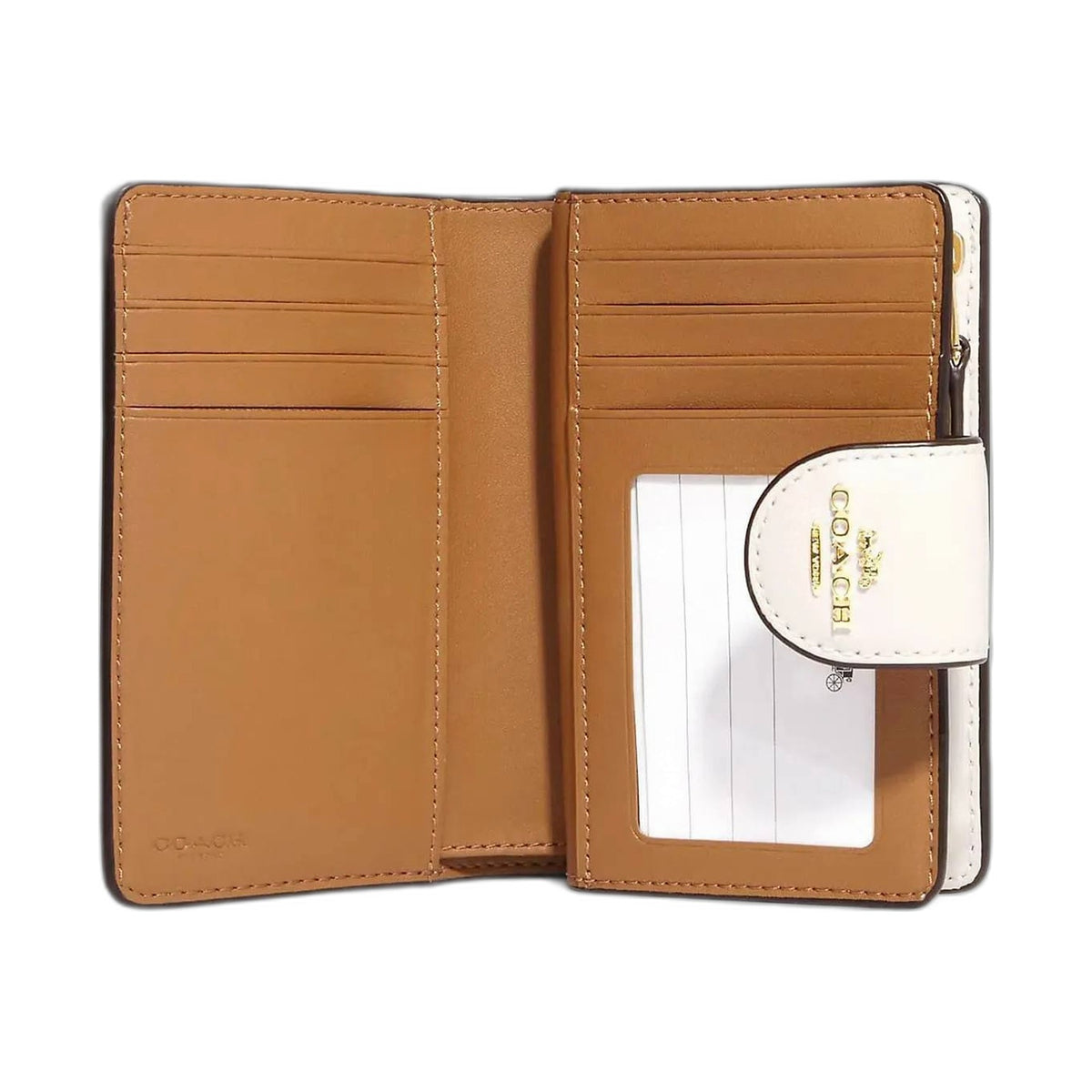 Coach Signature Compact Floral Snap Wallet - Coach Khaki wallet (view 3)
