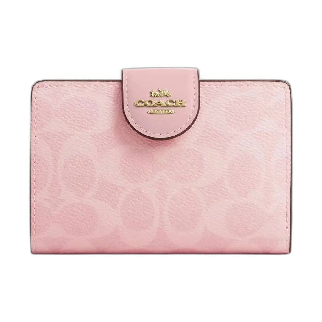 Coach Signature Snap Wallet (Blush Pink) - Coach Pink wallet