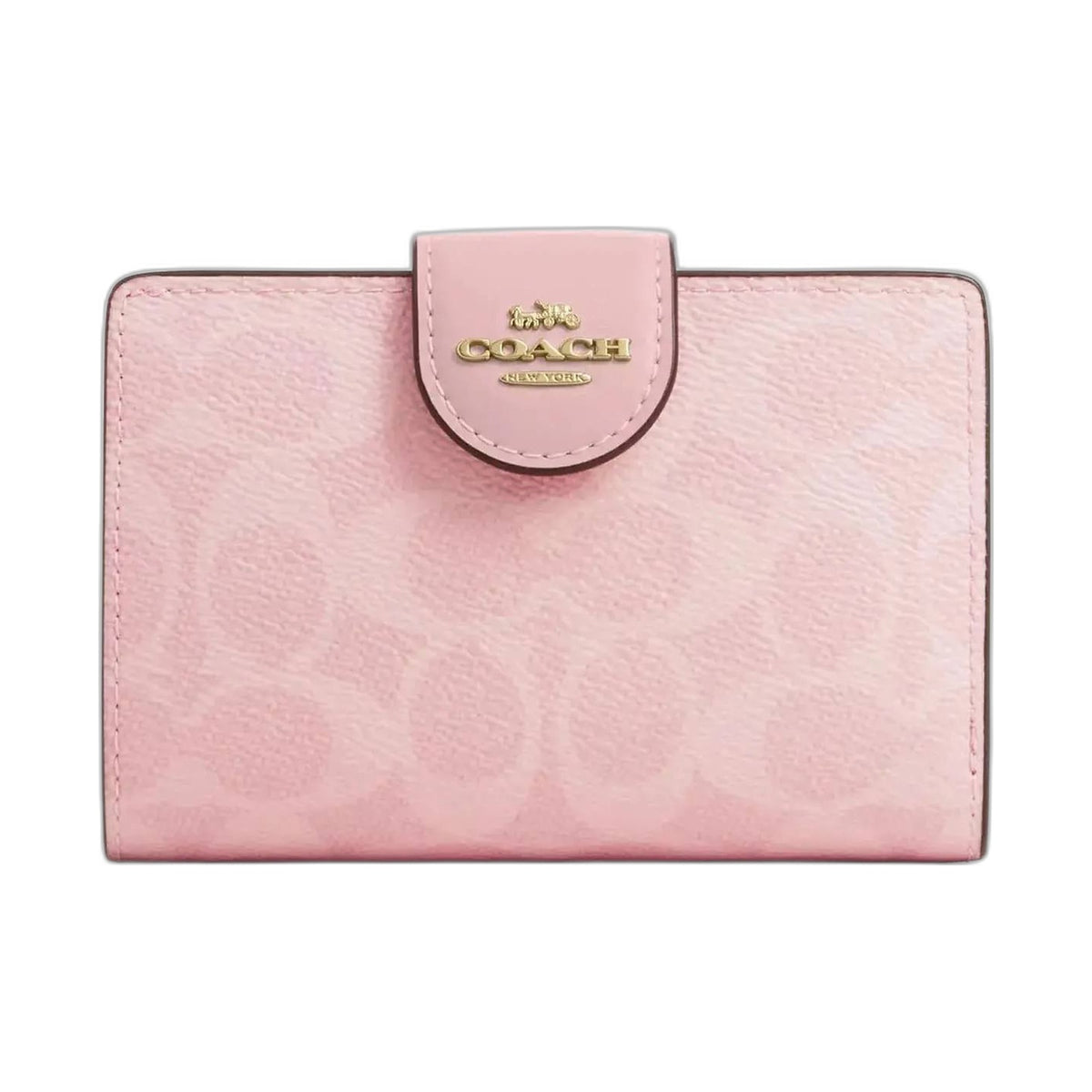 Coach Signature Snap Wallet (Blush Pink) - Coach Pink wallet