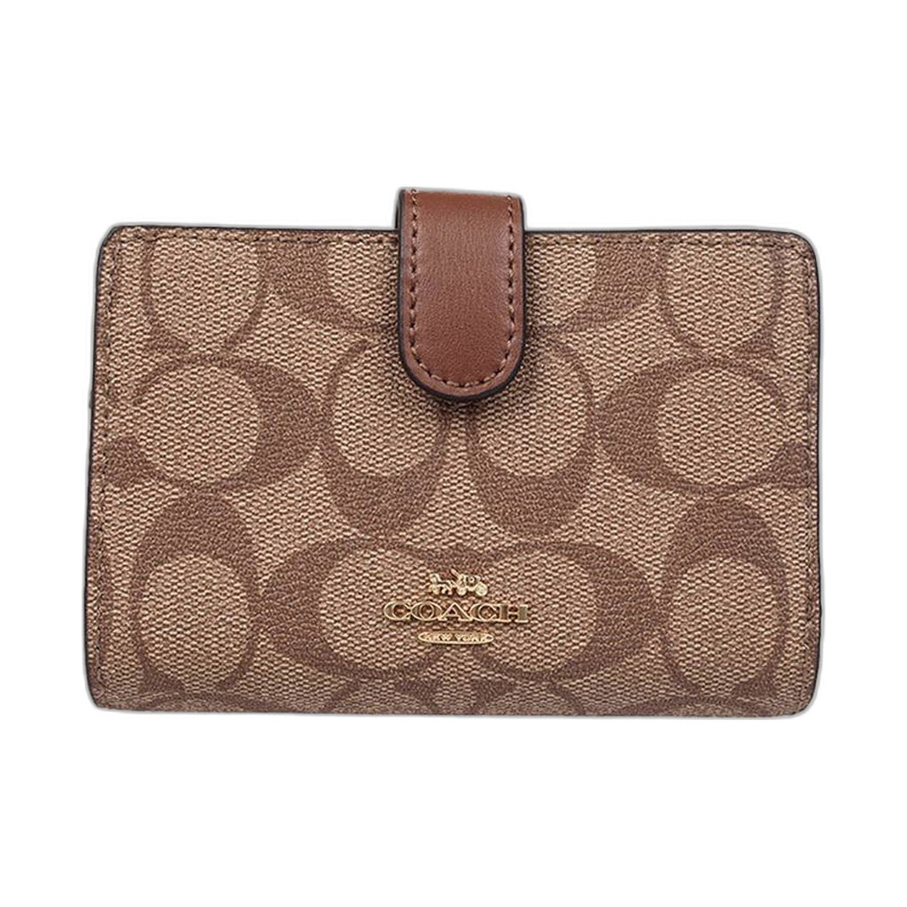 Coach Signature Snap Wallet (Chestnut) - Coach Brown wallet