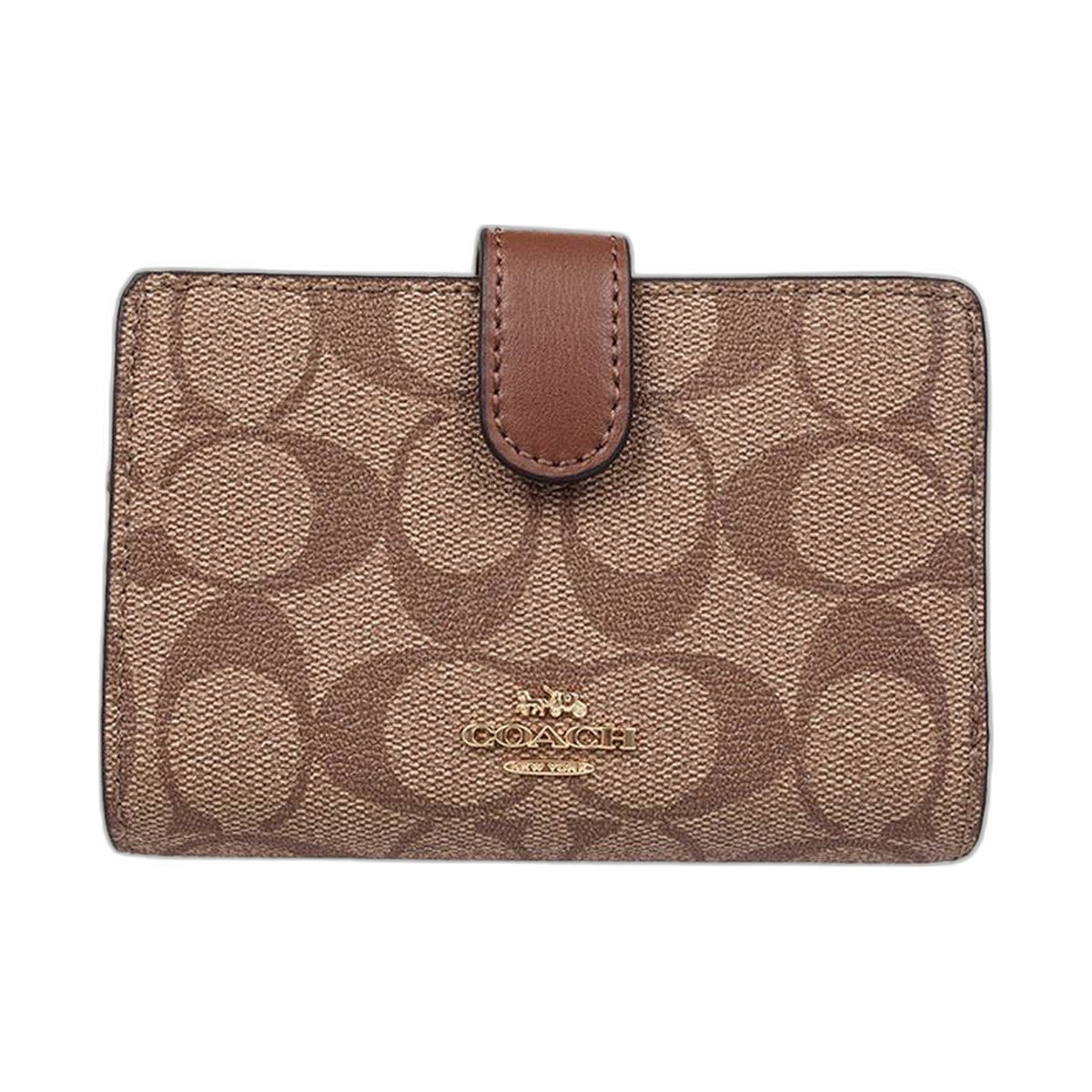 Coach Signature Snap Wallet (Chestnut) - Coach Brown wallet