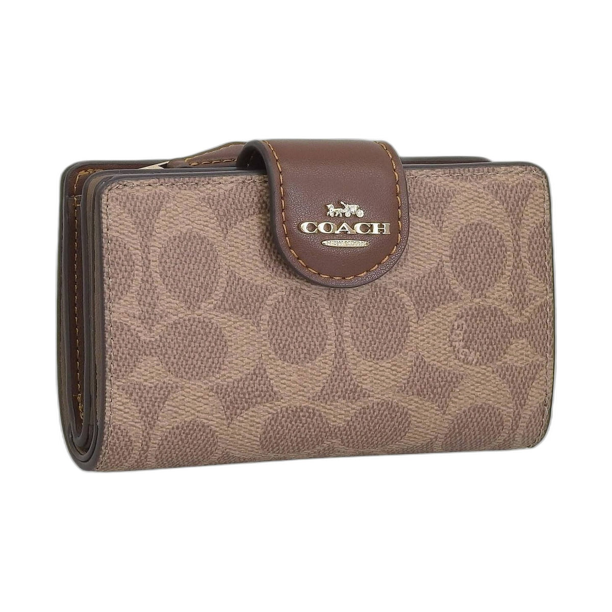 Coach Signature Snap Wallet (Classic Khaki) - Coach Khaki wallet (view 3)