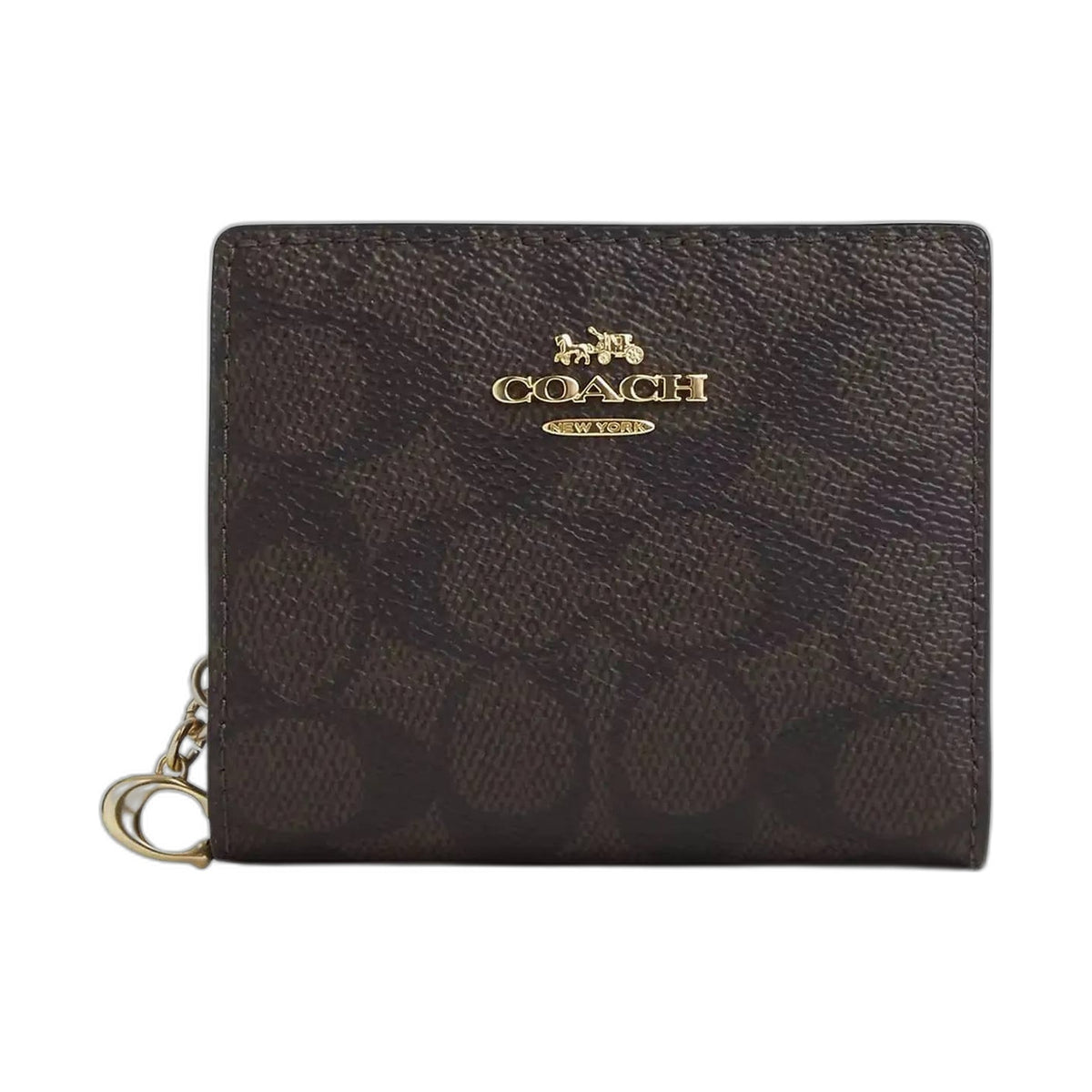 Coach Signature Wallet on Chain (Chocolate) - Coach Dark Brown wallet (view 2)