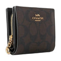 Coach Signature Wallet on Chain (Chocolate) - Coach Dark Brown wallet