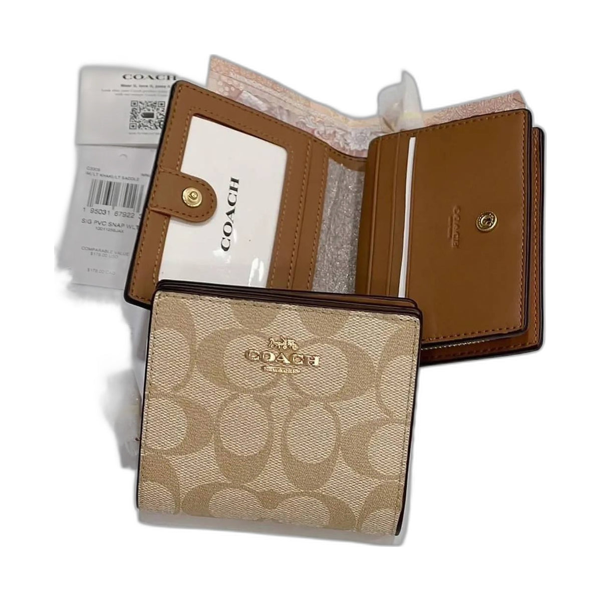 Coach Signature Wallet on Chain (Khaki) - Coach Khaki wallet (view 3)