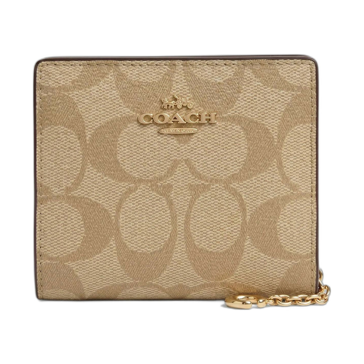 Coach Signature Wallet on Chain (Khaki) - Coach Khaki wallet