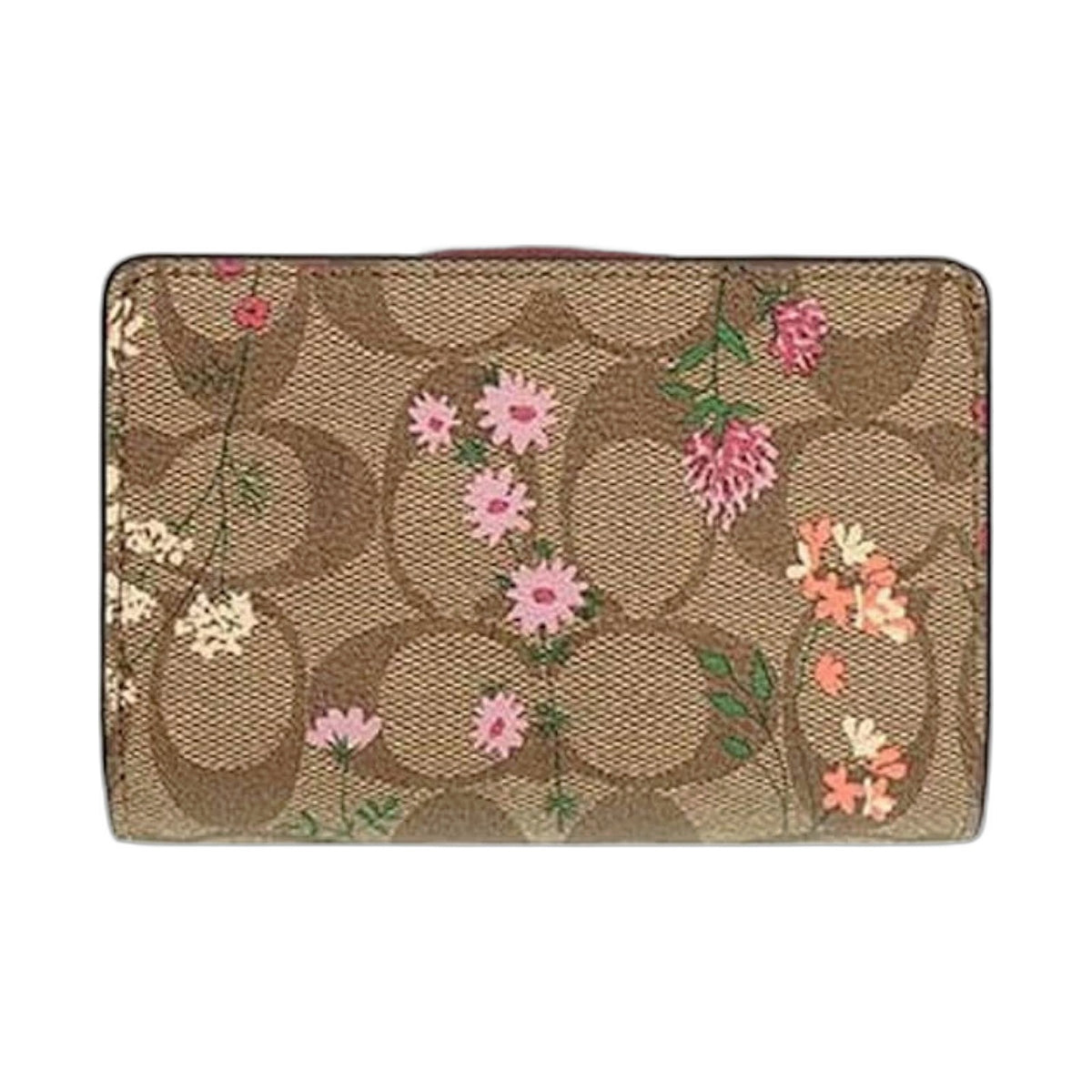 Coach Signature Wildflower Snap Wallet - Coach Khaki wallet (view 2)
