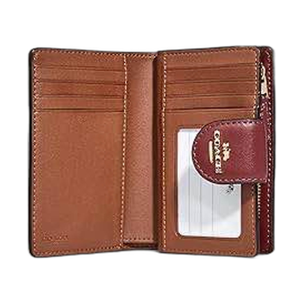 Coach Signature Wildflower Snap Wallet - Coach Khaki wallet (view 3)