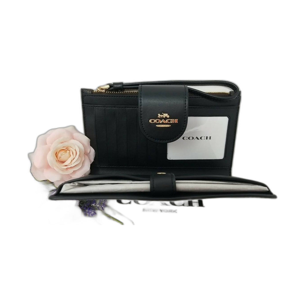 Coach Signature Wristlet Wallet (Brown/Black) - Coach Brown/Black wallet (view 2)