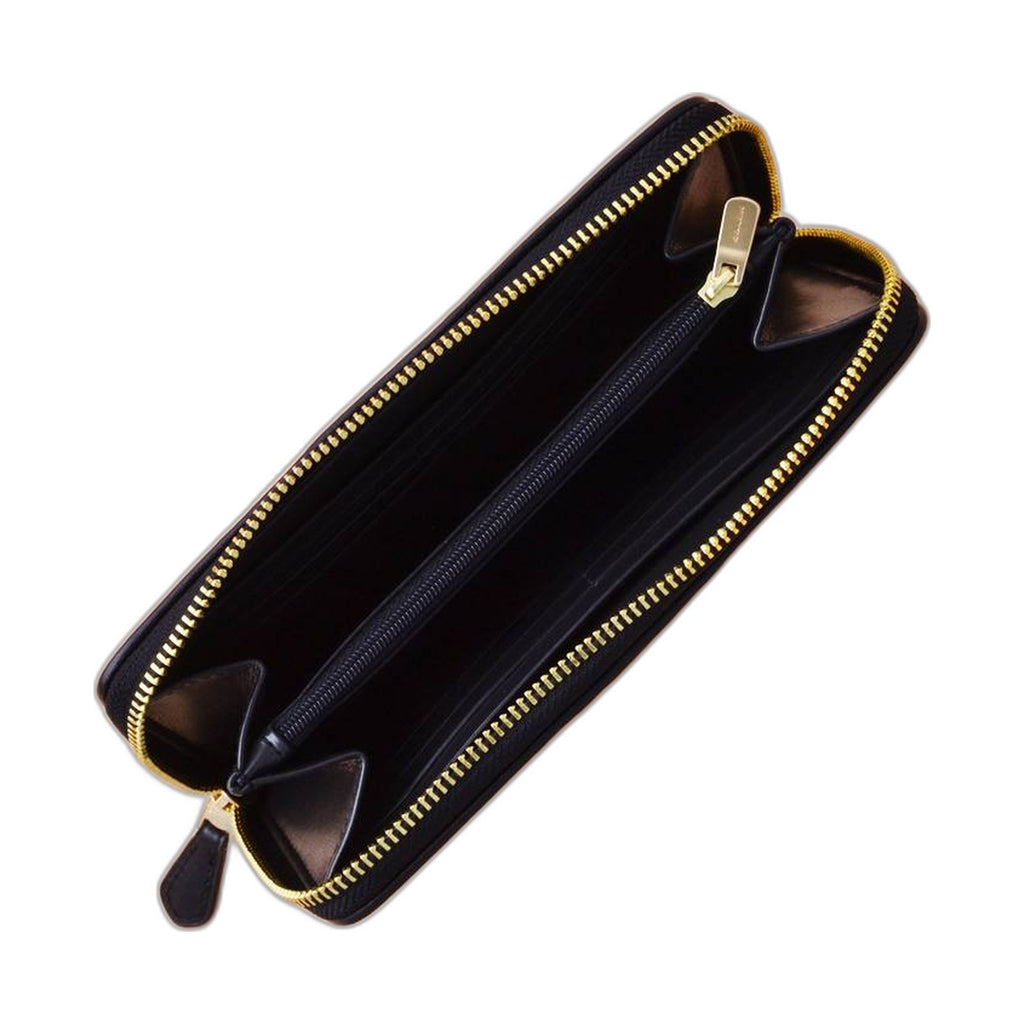 Coach Signature Zip-Around Wallet (Brown/Navy) - Coach Brown wallet (view 2)