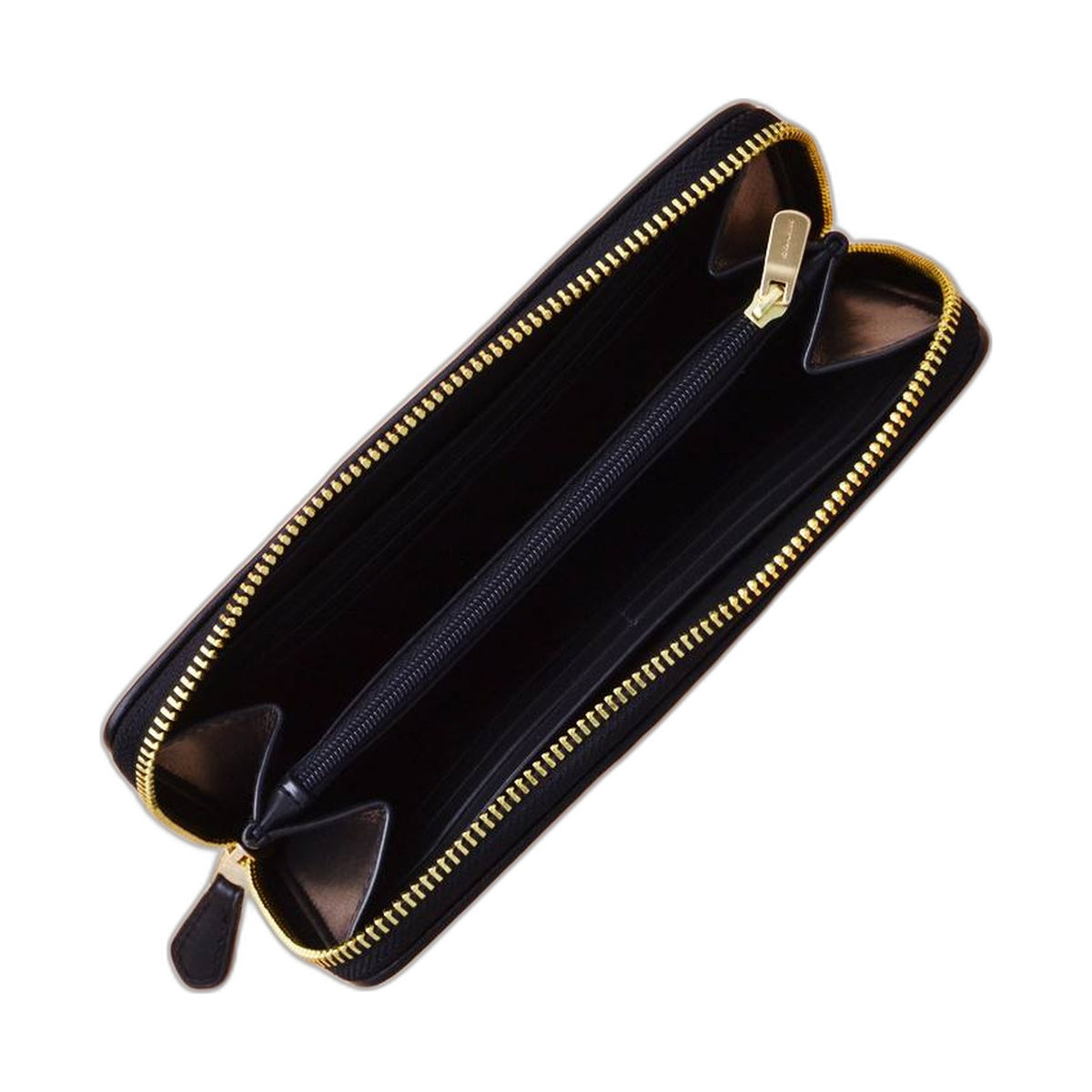 Coach Signature Zip-Around Wallet (Brown/Navy) - Coach Brown wallet (view 2)