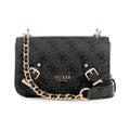 Guess Logo Print Chain Crossbody Bag - Black - product photo