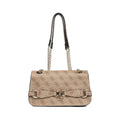 Guess Logo Print Chain Shoulder Bag - Brown - product photo