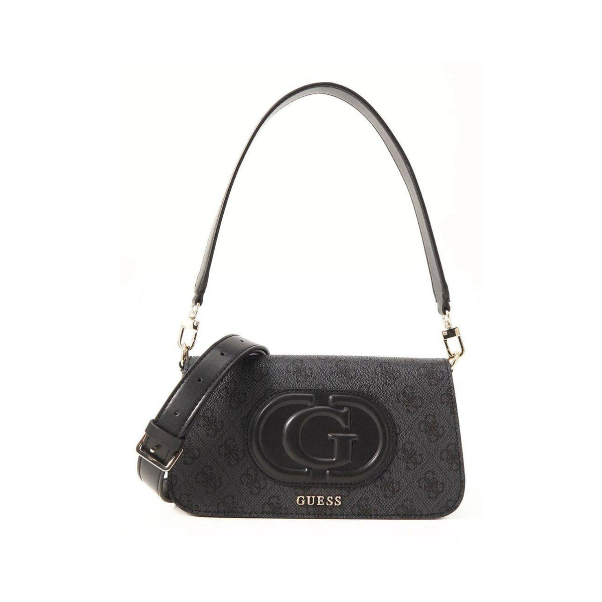 Guess Logo Print Shoulder Bag - Black - product photo