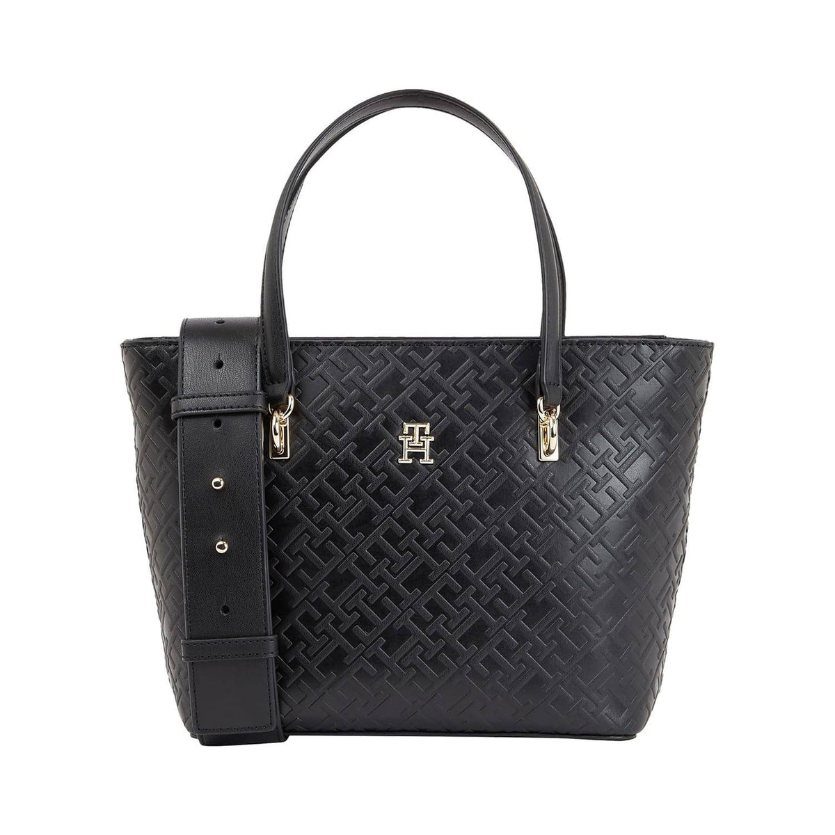 Tommy Hilfiger Embossed Logo Tote Bag - Black - product photo