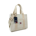 Tommy Hilfiger Flag Logo Canvas Tote Bag - Cream - product photo