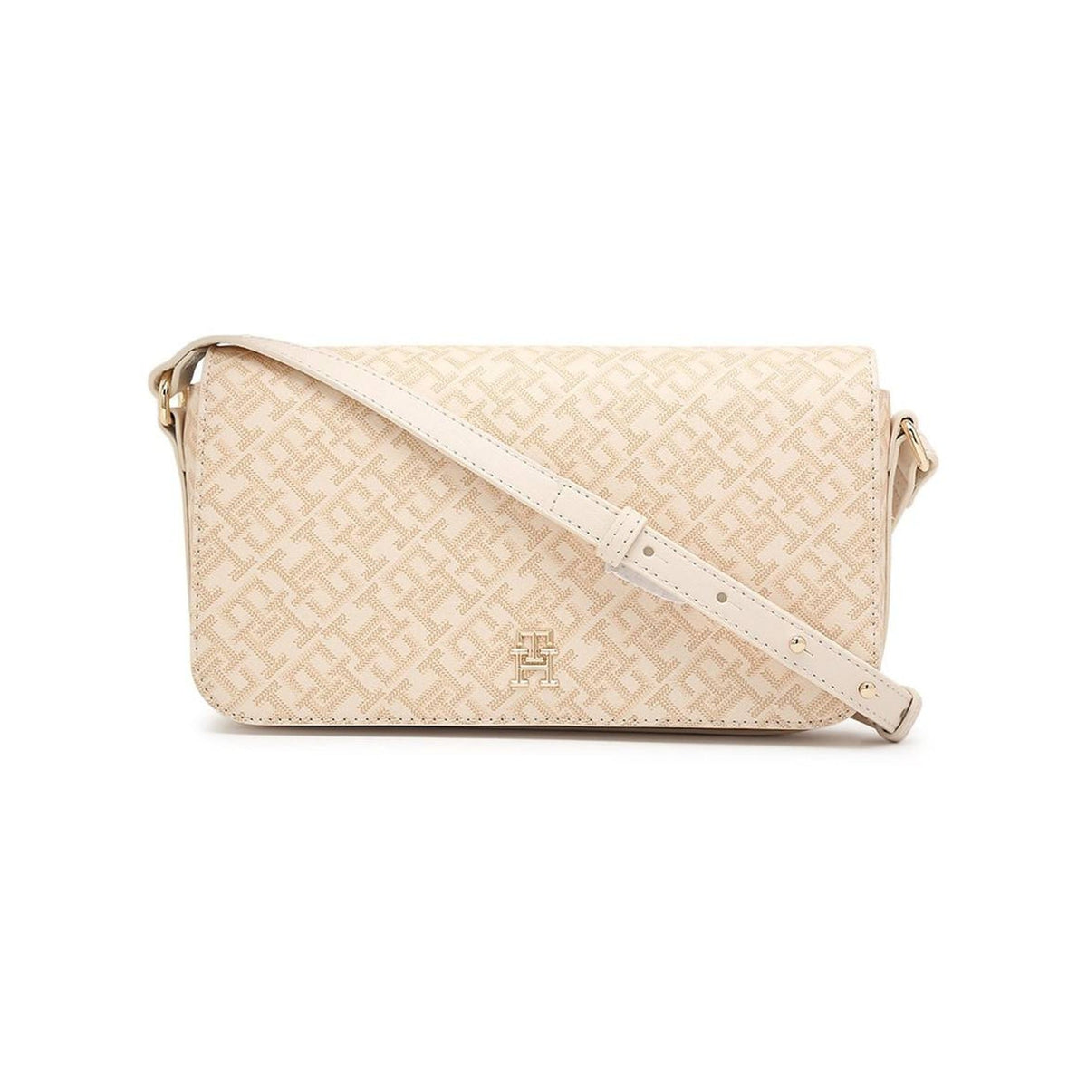 Tommy Hilfiger Logo Print Crossbody Bag - Cream - product photo