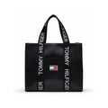 Tommy Hilfiger Logo Print Flap Crossbody Bag - Black - product photo