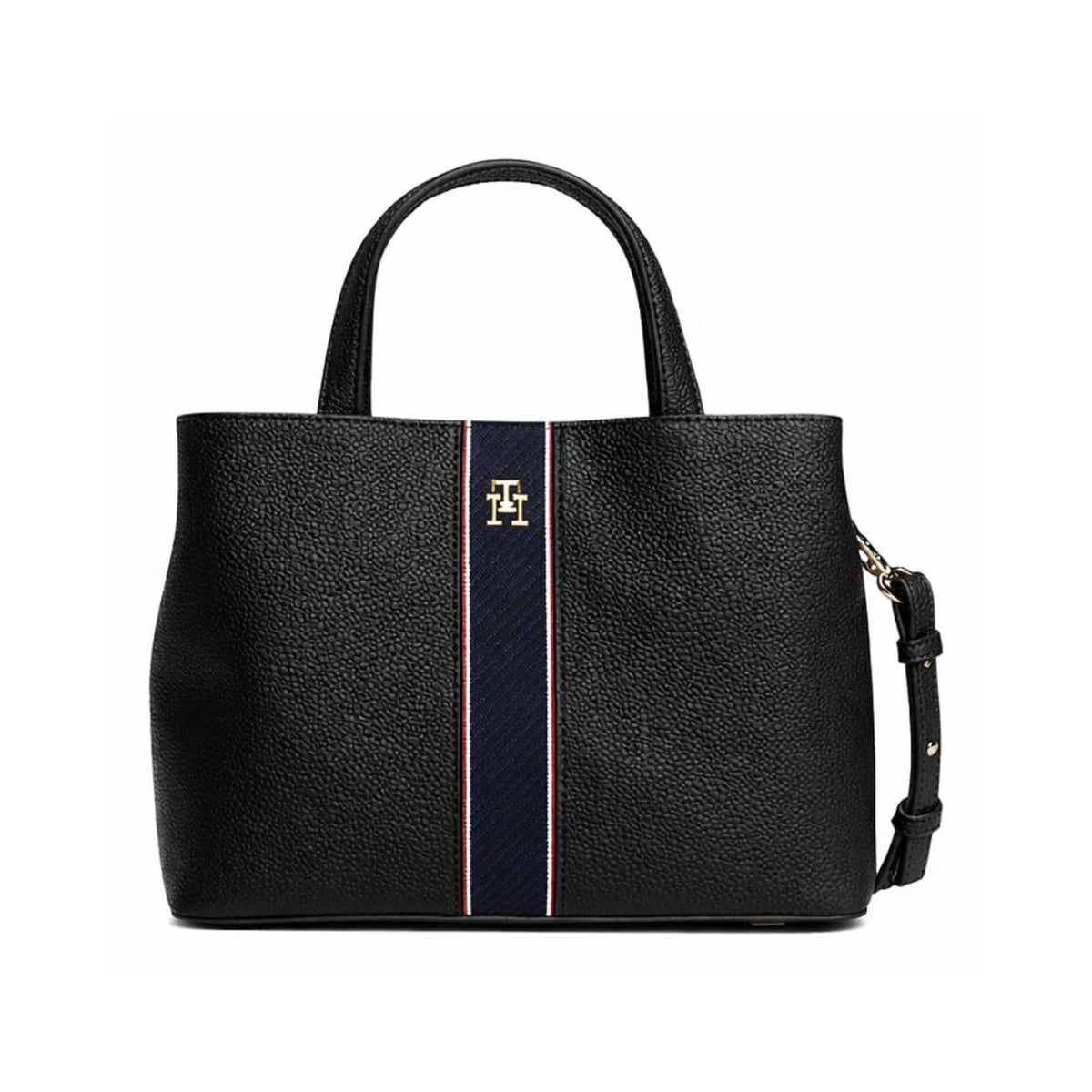 Tommy Hilfiger Stripe Mini Tote Bag - Black - product photo