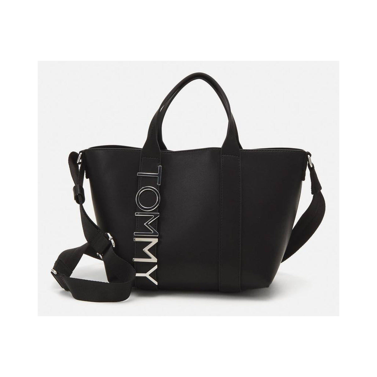 Tommy Wordmark Canvas Tote Bag - Black - product photo